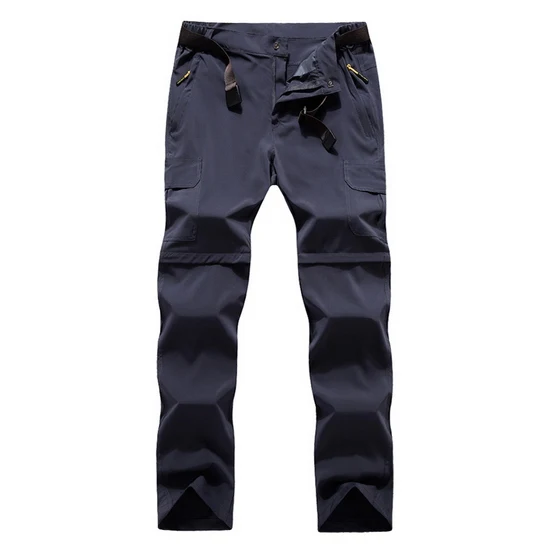 LoClimb эластичные съемные походные брюки для женщин и мужчин для активного летнего Спорта Водонепроницаемые брюки для трекинга шорты для скалолазания, AM224 - Цвет: gray