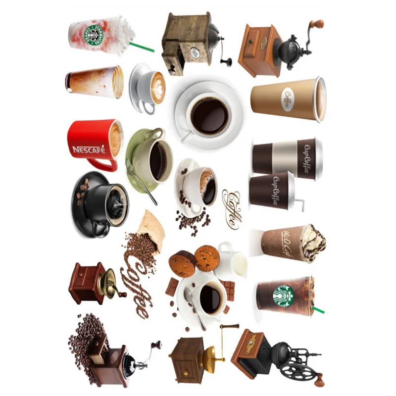 

2 PCS Afternoon Coffee Leisure Time Cosas Kawaii Uncut Stickers Scrapbooking Stationery Washi Tape Set School Supplies