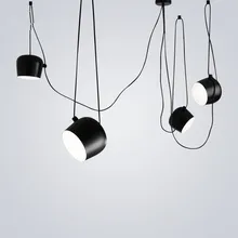 Modern Pendant Light LED lamp Multipoint Hanging For Living Room Kitchen Fixtures Luminaire Lighting black lights