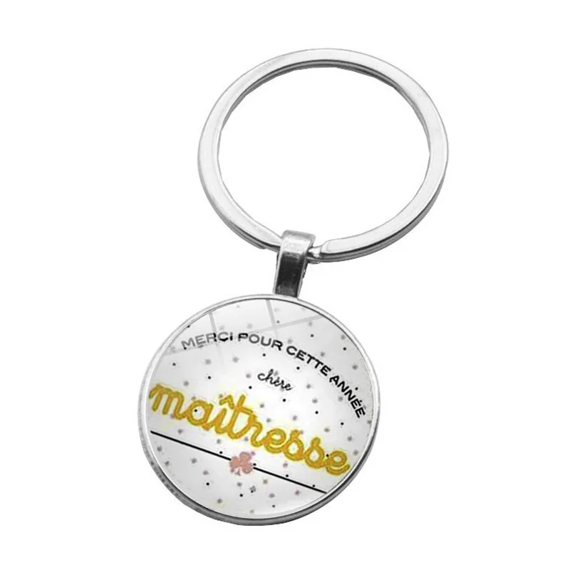 

fashion hot sale Merci Maitresse keychain exquisite handmade je suis une mamie qui dechire key chain ring for teachers gift