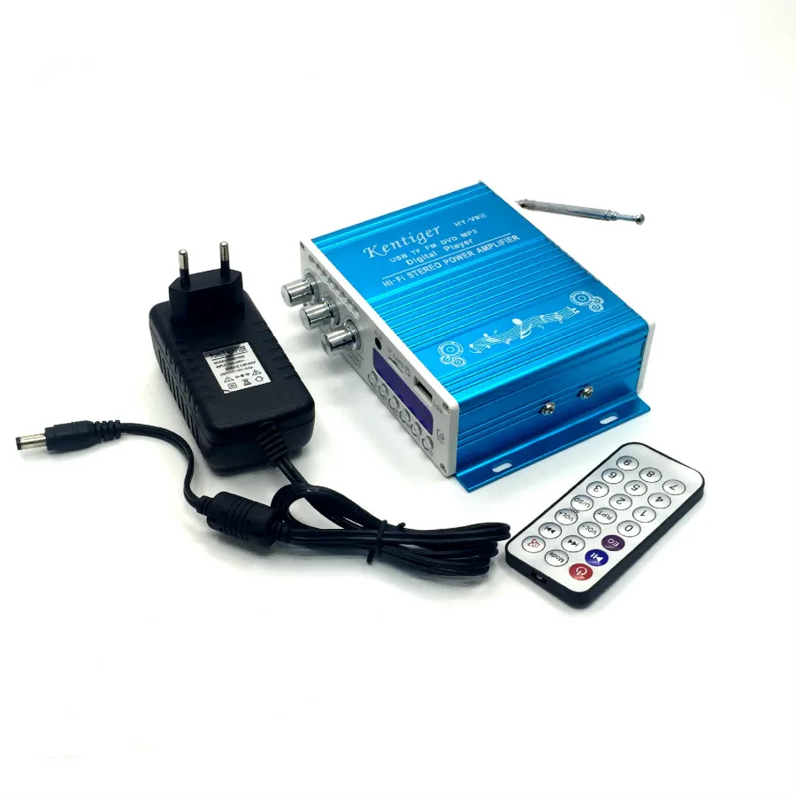 

V10 Bluetooth plug in radio home Car Amplifier Power 12V220V small Mini Power amplifier with Power supply and audio cable