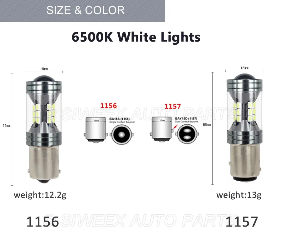 1 шт. 1156 BA15S 1157 H7 H8 7440 7443 9005 9006 3156 3157 P21W Авто 3030 22SMD светодиодный Противотуманные фары дневные фары дневного света 12 V