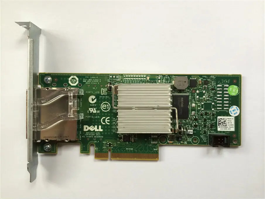 Dell H200E 6 ГБ/сек. SAS PCIe HBA 2 Port Ext SFF 8088 12DNW LSISAS2008 = LSI 9200 8E|ext|hba |