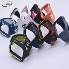 

KINGBEIKE 8 Colors Sport Silicone Replacement Watchband+Frame For Apple Watch Series 4 Bands iWatch 40mm/44mm Wristwatch Strap