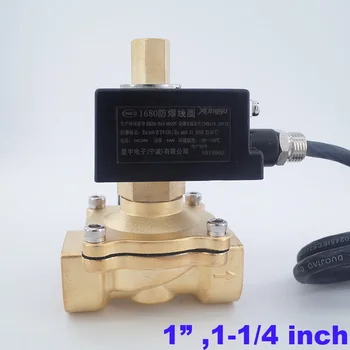 

Explosion proof solenoid valve brass normally open 1 inch 1-1/4" 2 way coal mine dust natural gas NO solenoid valve