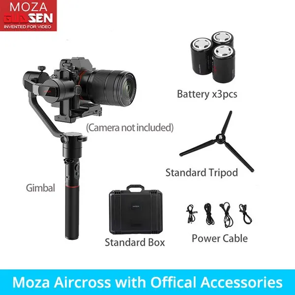 Gudsen MOZA AirCross 1,8 кг 3 оси Бесщеточный Стабилизатор камеры Gimbal с контроллером вариант для цифрового фотоаппарата Panasonic GH5 беззеркальных PK Zhiyun Ronin S - Цвет: MozaAircross