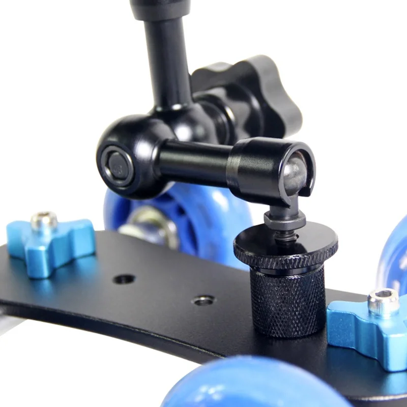 PULUZ YLG0105A Mini Scaled Camera Dolly Track Car Magic Arm Table Mobile Rolling Slider for Canon / Nikon Cameras / DSLR Camera