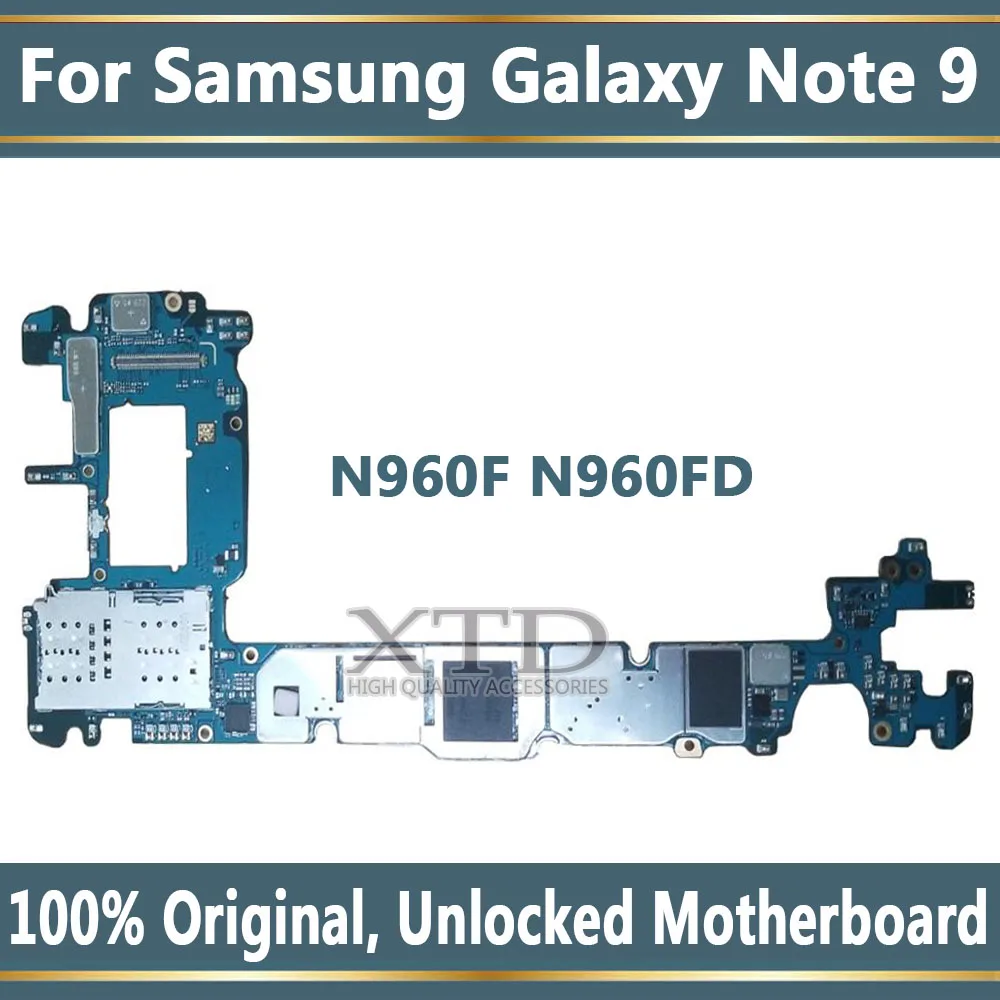 Оригинальная разблокированная материнская плата для Samsung Galaxy Note 9 N960U N960F N960FD note
