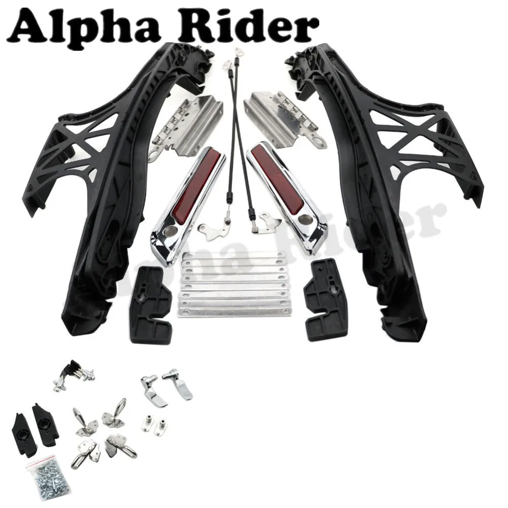 Motorcycle Hardware Saddlebag Latch Covers Lid For Harley 2014 2017 FLT