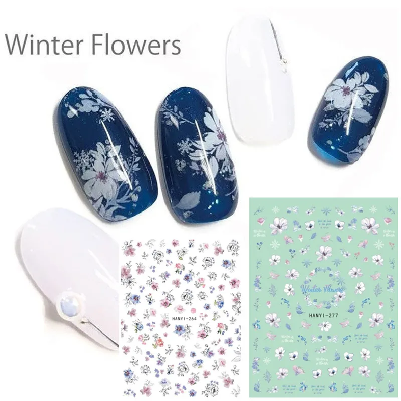 

newest 177-179-184 flowers design designs 3d nail art sticker fashionTemplate sticker decal MAGICO