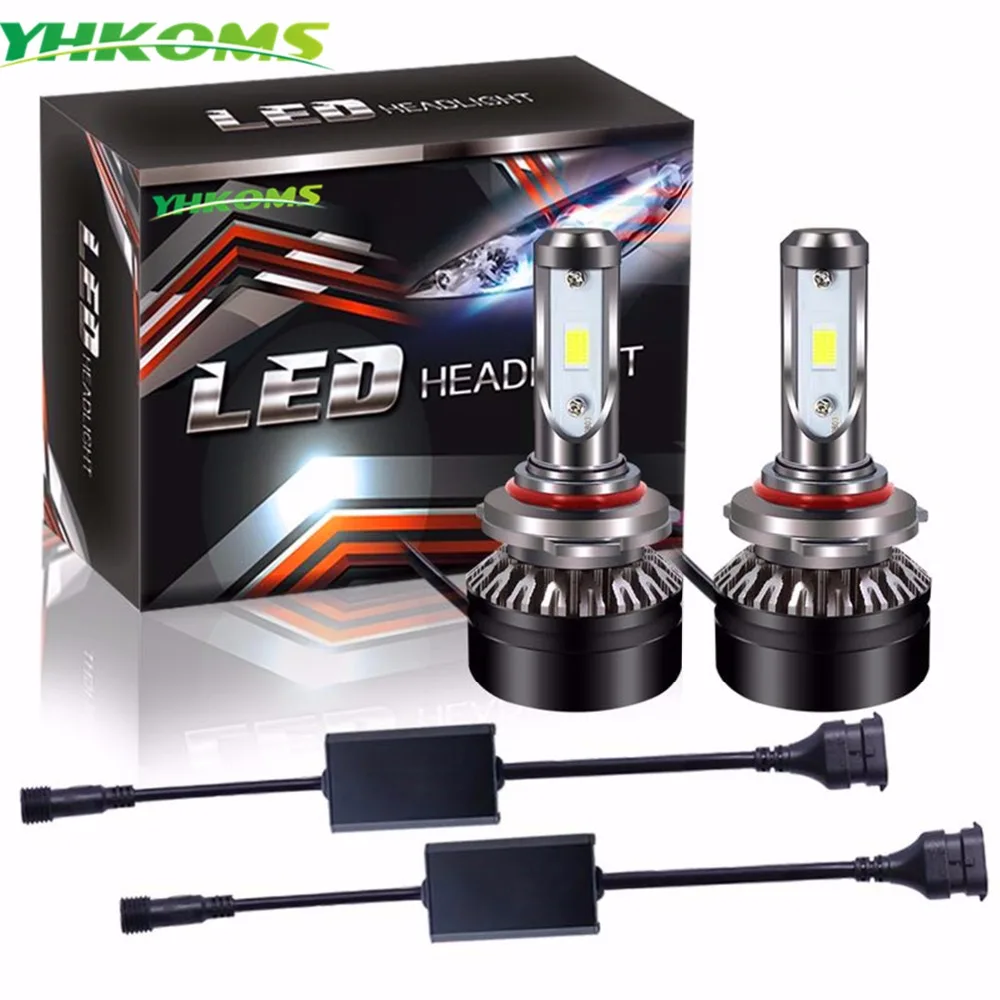 Автомобильный светильник YHKOMS HB4 светодиодный 9005 HB3 9006 H1 H3 H4 H7 H8 H9 H11 9012 40 Вт 5000LM|led