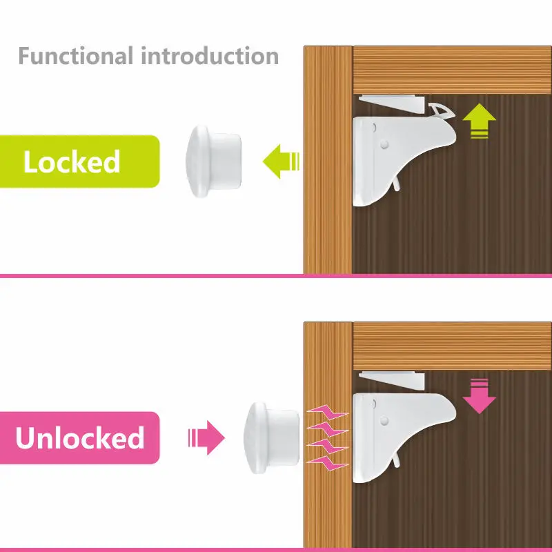 Магнитный замок безопасности ребенка Детские защиты двери шкафа замок дети ящик шкафчик невидимые замки 4/8/12 шт замок+ 1/2/3key