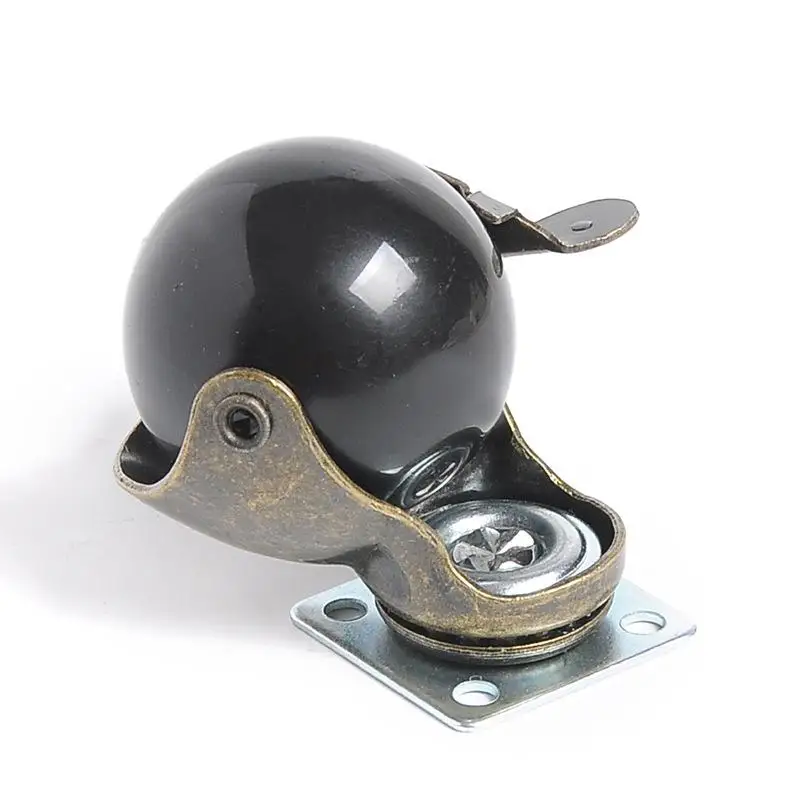 4 قطعة عجلات للأثاث عجلات كراسي مكتب 1.5 بوصة العالمي الكرة الأرض أريكة الرجعية البرونزية