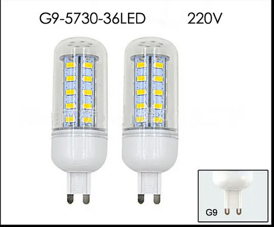 5 шт./лот G9 светодиодный 220 V 5730smd Высокое качество 220 v g9 светодиодный ультра яркий светодиодный g9 220 v лампы типа Корн лампы с прозрачной крышкой