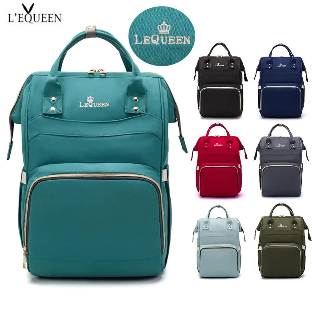 

LEQUEEN Nappy Backpack Bag Travel Diaper Bags Mummy Large Capacity Bag Waterproof Outdoor Mom Baby Multi-function For Baby Care