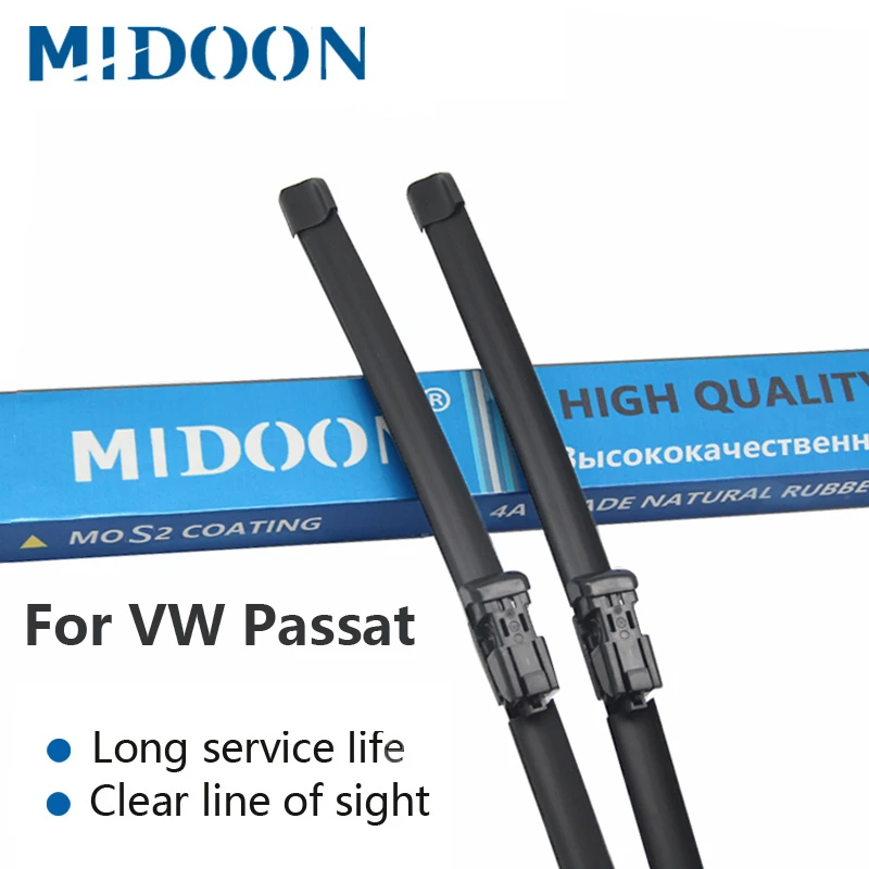 

MIDOON Windscreen Wiper Blades for Volkswagen VW Passat B5 B6 B7 Fit Side Pin / Push Button Arms Model Year from 2002 to 2015