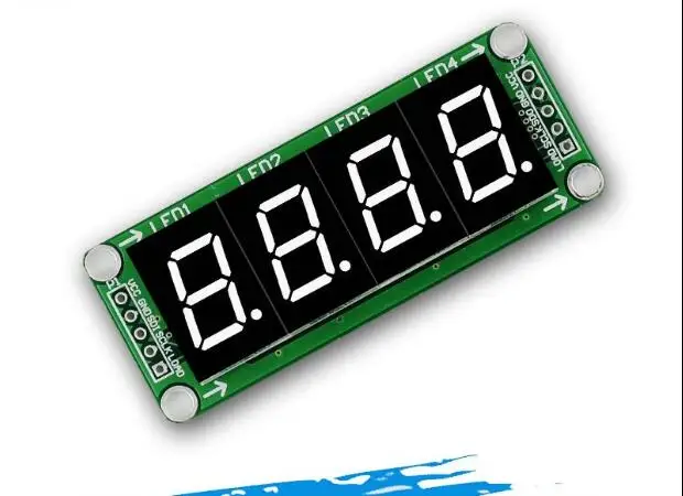 74HC595 static drive / 8-segment digital tube display module seamless series 0.5 inch 4 position highlight | Электроника