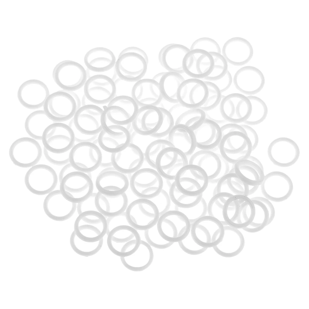 100 Pieces Nylon Bra Strap Adjuster Slider O Ring Lingerie DIY Sewing Crafts 6mm