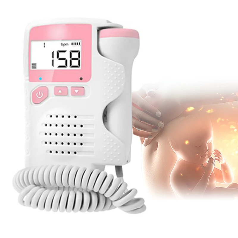 LCD Fetal Doppler Detector Portable Baby Heart Rate Monitor for Baby Pregnant Doppler Sensor