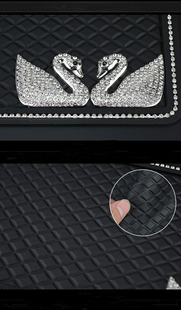 Коврики для авто Приборной панели автомобиля Лебедь алмазов против скольжения коврик для телефона солнцезащитные очк