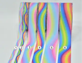 

Free shipping 100yards Lot Printing Rainbow Grosgrain Ribbon DIY Hairbow Accessories Gift Package Cake Wrap,Tree Decoration