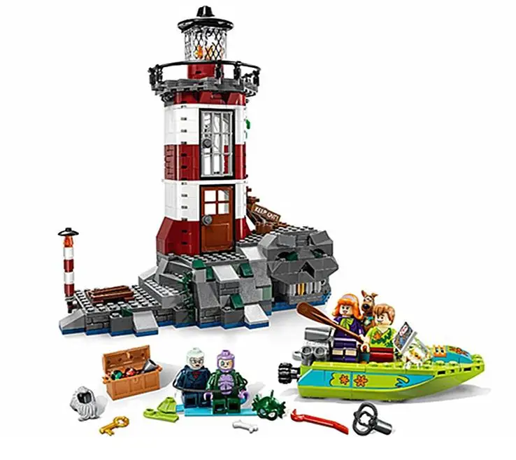 

2017 NEW Scooby Doo Haunted Lighthouse Building Blocks kids DIY Educational Brick Toys Gift Compatible with 75903 Lepin
