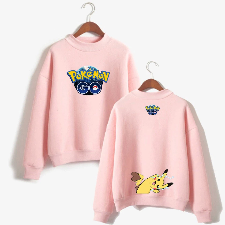 

Pokemon Anime Sweatshirt Women Pink Kawaii Detective Pikachu Hoodie Printed Cartoon Sweatshirt Autumn Sweat A Capuche Femme