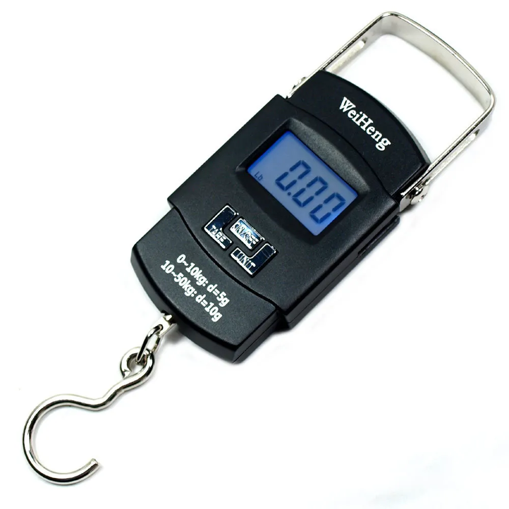 50KG 10g Electronic Portable Digital Scale Hanging Hook Fishing Travel