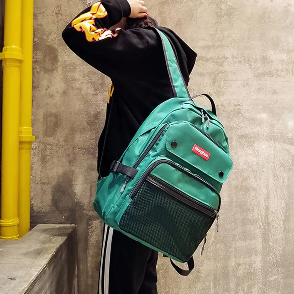 2017 Mochilas de mujer para adolescentes jóvenes tendencia mochila escolar bolsa de estudiante Menghuo marca Nylon impermeable mochila para ordenador portátil 2017 Mochilas de mujer para adolescentes jóvenes tendencia mochila escolar bolsa de estudiante Menghuo marca Nylon impermeable mochila para ordenador portátil