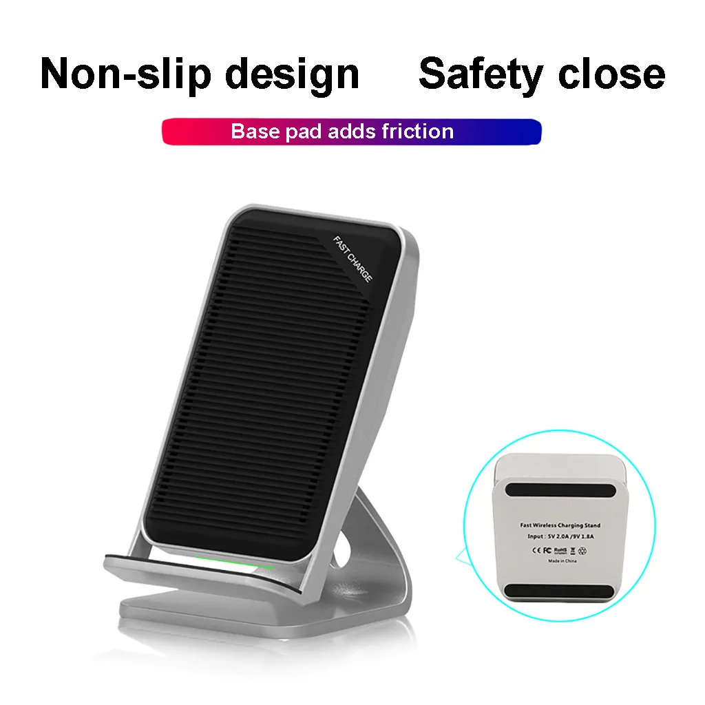 

Techhole Store QI Charging Pad Certified 10W Fast Wireless Charger Stand Compatible for iPhone XS For Samsung S10