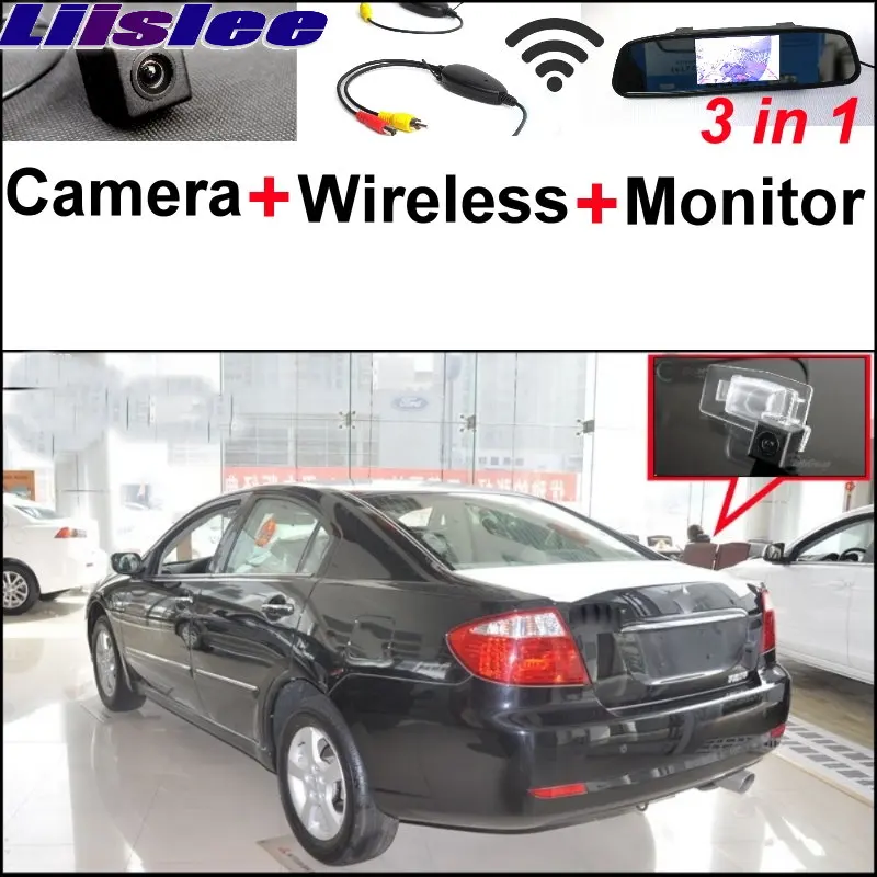 

Liislee 3 in1 Special Rear View Camera Wireless Receiver + Mirror Monitor Easy Parking System For Mitsubishi Galant Grunder 380