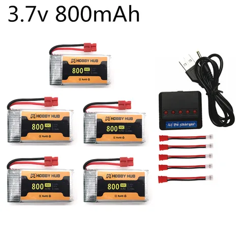 37V 800mAh 30c lipo Battery and Charger for Syma X5HC X5HW X5UW X5UC For RC Camera Drone Qaudcopter Spare 902540 Battery Parts title=