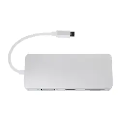 8 в 1 Hub Тип usb C RJ45 Ethernet USB 3,0 TF SD Card Reader адаптер 4 К HDMI