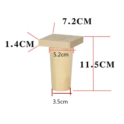 Скандинавском стиле мебель из цельного дерева ноги Многофункциональный ТВ шкаф ноги диван ноги дуба Деревянные ножки для стола табурет ножки мебель запчасти - Цвет: B1
