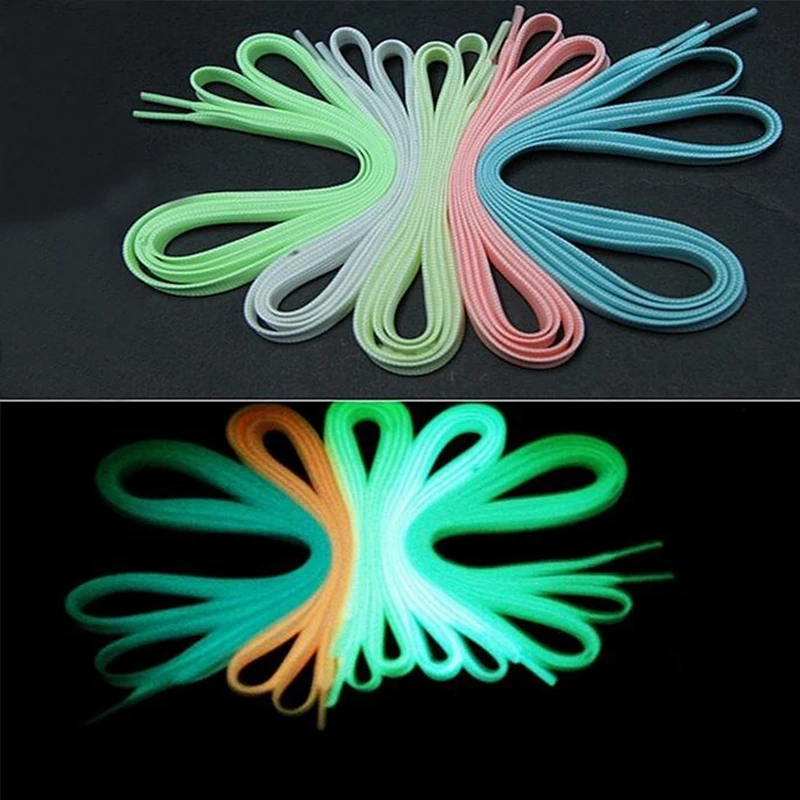 

100cm Fashion Luminous Shoelaces Glowing Casual LED Shoes Strings 2016 New Style Fluorescence Emitting Shoe lace for Women Men