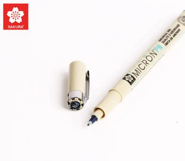 SAKURA Micron PN ручка PIGMA пластиковая водонепроницаемая, устойчивая к выцветанию 8 цветов Япония - Цвет: Blue Black