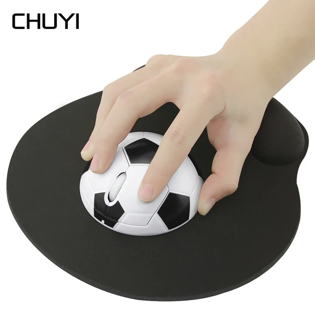 Creative Football Mouse Wireless 2.4Ghz Optical 1200DPI Soccer Mause Computer Gaming Mice with Mouse Pad for PC Gamer Laptop