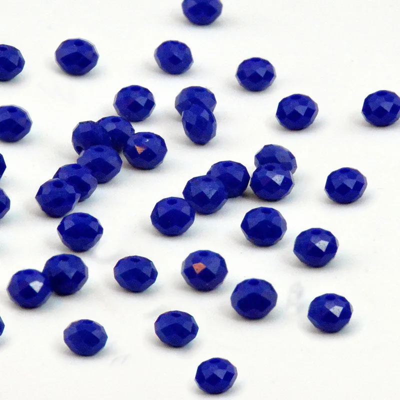 

New Promotion 100pcs Blue Acrylic Rondelle Loose Spacer Beads 24 Colors to Pick For DIY Jewelry Making PS-BSD005