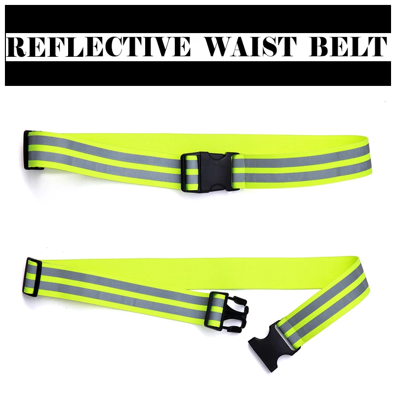 Hi vis viz reflection waist belt adjustable size 360 degree visible