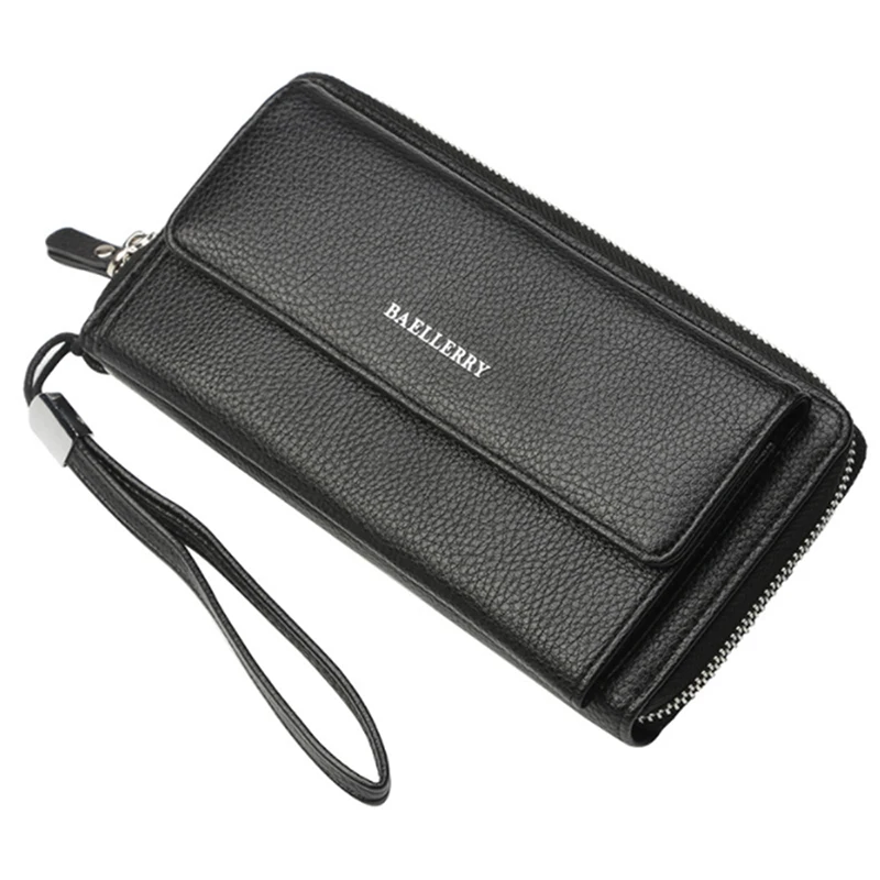 

Men's wallet business casual large-capacity clutch bag lychee pattern multi-card hand clutch bag latest explosion