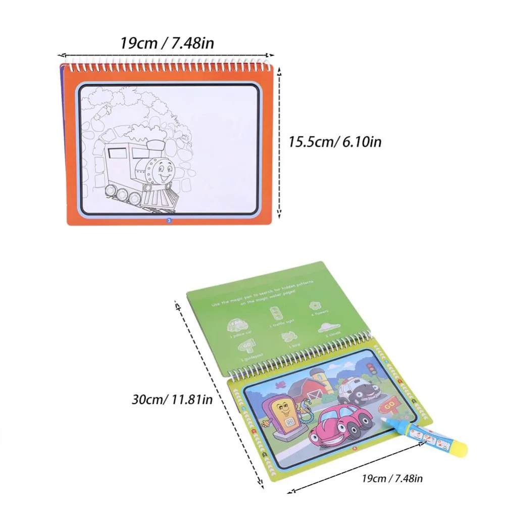 Портативная Волшебная Водная раскраска книга для рисования с волшебной ручкой доска для рисования для детей детские развивающие игрушки для рисования
