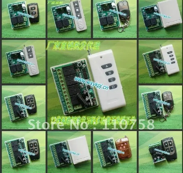 

NEW ! Learning Code 315MHz DC12V 10A 4CH Wireless Remote Control Switch System RF remote control light/lamps
