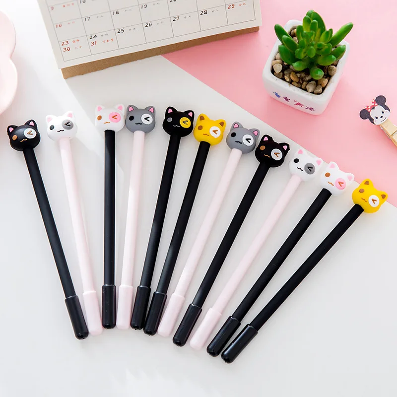 1Pcs New Cute Cartoon Cat Meow Novelty Pen Gel Pen Office School Gift