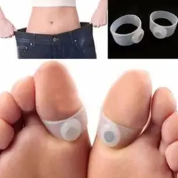 2 пара/лот похудения Силиконовый носком кольца магнитный массажер для ног с кольцом тела Massge расслабиться для Вес потери Красота