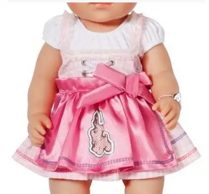 43 см для ухода за ребенком мам reBorn Baby Doll Одежда милое кружевное платье подходит