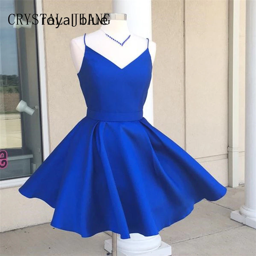 Royal Blue Homecoming Dresses Sexy V ...