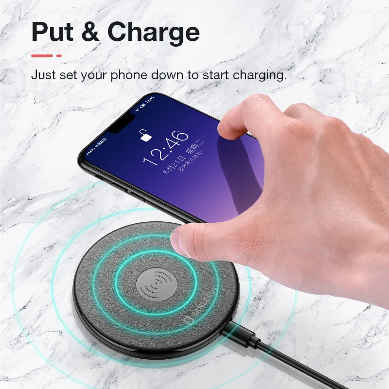 Беспроводное зарядное устройство SANLEPUS Qi для iPhone X XR XS Max 8 Plus портативная зарядная