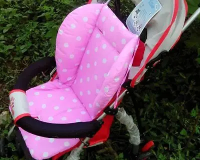 Удобная хлопковая подушка для сиденья коляски в горошек Радужный толстый коврик розовый/синий/фиолетовый/зеленый аксессуары коврик для коляски подкладка