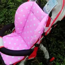 Удобная хлопковая подушка для сиденья коляски в горошек Радужный толстый коврик розовый/синий/фиолетовый/зеленый аксессуары коврик для коляски подкладка
