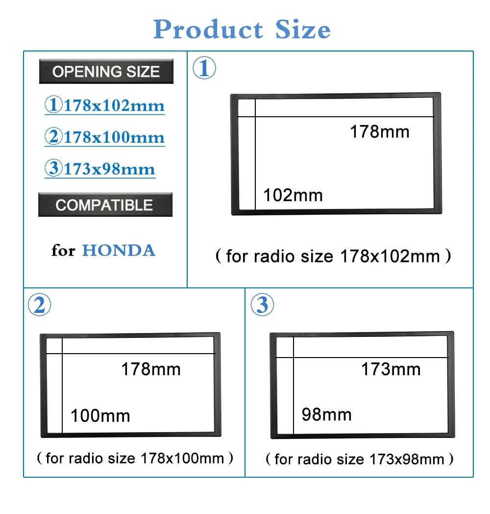 Двойная Din универсальная фасция для HONDA Civic Jazz автомобилей CD DVD Dashboard установка приборной панели комплект рамка стерео панель рамка